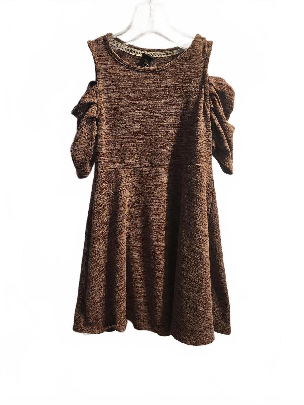 Art Class Cold Shoulder Brown Dress. Girls Size Small 6/6X. Great condition